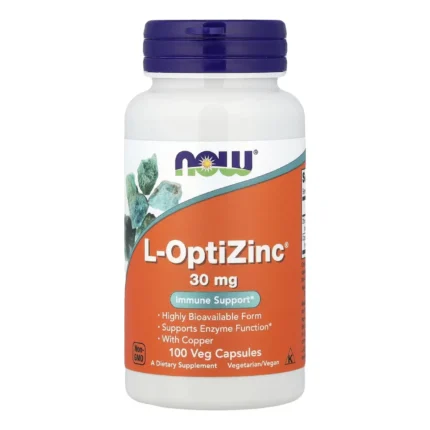 NOW FOODS L OptiZinc 30mg 100 caps 0 8x