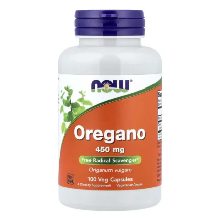 NOW FOODS Oregano 450mg 100 caps 0 8x