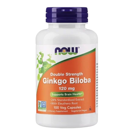 Гинко билоба  Ginkgo Biloba 120mg NOW  100 капсул