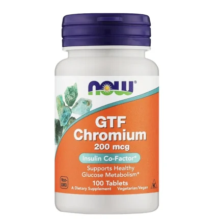 Хром GTF CHROMIUM 200mcg NOW 100 таблеток